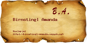 Birnstingl Amanda névjegykártya